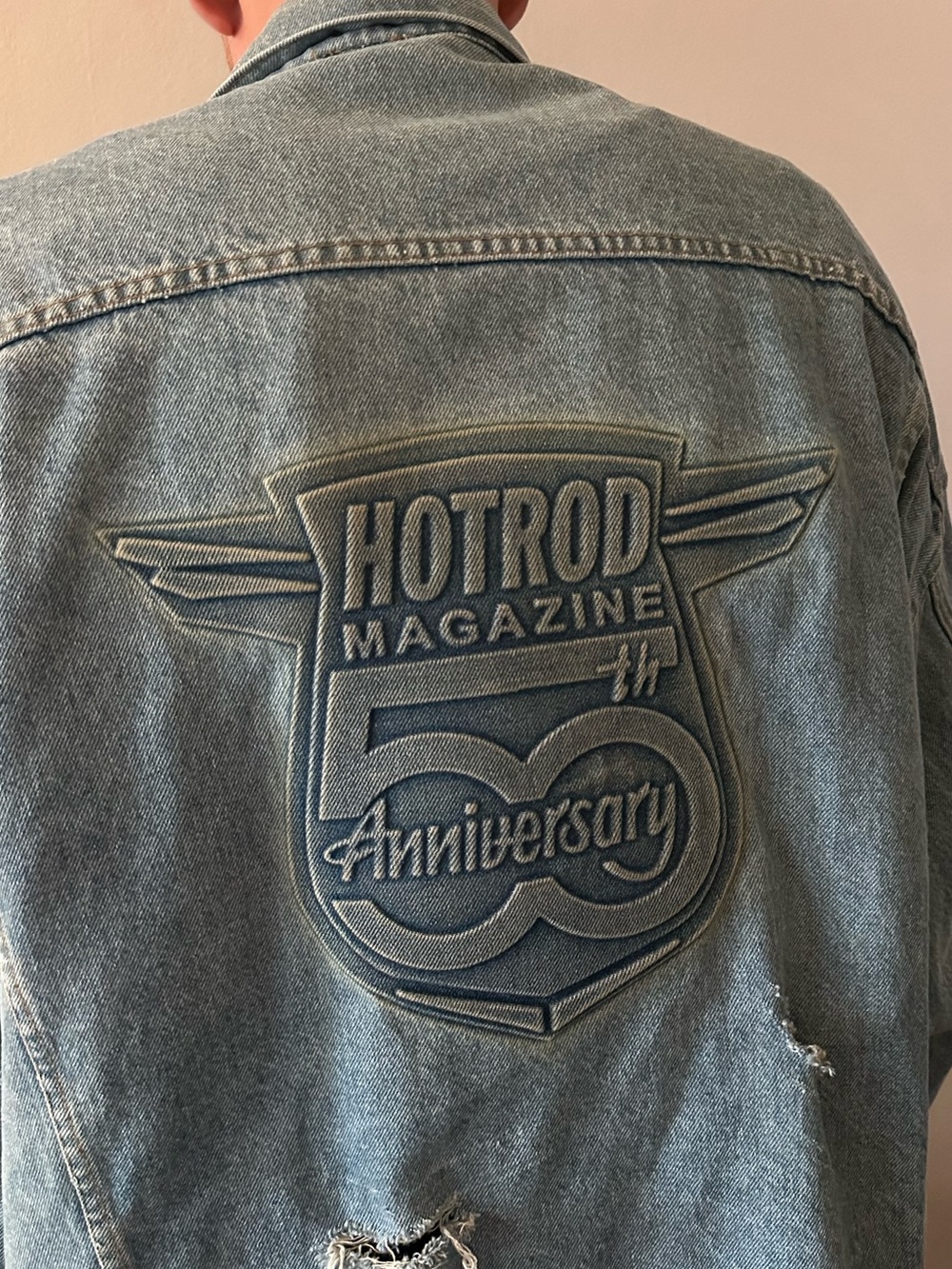 Rad Vintage HOTROD Magazine 50th Anniversary Special Edition Denim Moto Jacket